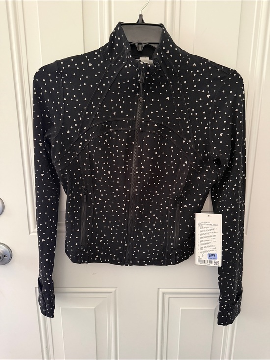 lululemon athletica Tops - NWT lululemon athletica size 10 Black Heart Polka Dot Define Cropped Jacket